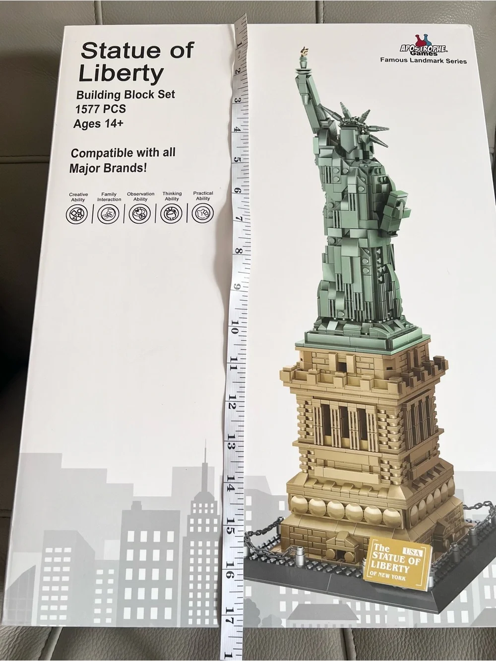 NEW Apostrophe Games Statue of Liberty Building Block Set 1577 Pieces Age 14+